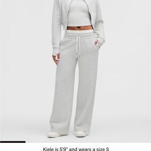 Scuba mid-rise Lululemon Athletica Light Gray Wide Leg Pants